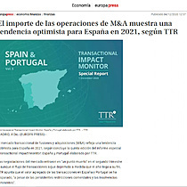 El importe de las operaciones de M&A muestra una tendencia optimista para Espaa en 2021, segn TTR